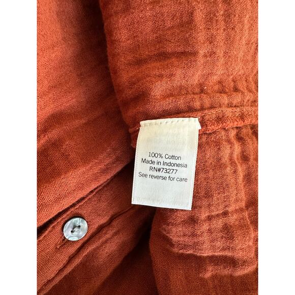 NWT Sonoma Orange Midi Tier Dress XL Boho Peasant Cottagecore - Picture 7 of 10